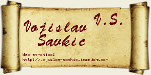 Vojislav Savkić vizit kartica